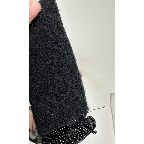 Vintage 1980's Black Multi Colored Hand Beaded Belt Snap‎ Closure 29  black base - Picture 4 of 4